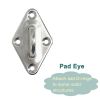 High Strength 304 Stainless Steel Pad Eye for Outdoor Sun Shade Sails (with 4pcs Screws)