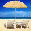 Hawaiian Parasol Beach Parasol Patio Garden Umbrella Sun Shade Tilting Beige