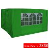 4 Side Curtains Replacement Only For 3x3m pop up gazebo Green