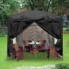 2x2m Black Pop Up Gazebo With 4 Sidewalls and Carrying Bag