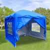 2.5x2.5m Blue Pop Up Gazebo With 4 Sidewalls and Carrying Bag