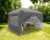 3x3m Anthracite Pop Up Gazebo With 4 Sidewalls and Carrying Bag