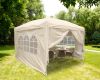 3x3m Beige Pop Up Gazebo With 4 Sidewalls and Carrying Bag