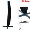 Parasol Cover for Garden Patio Sun Umbrella Cover - Strong and Durable Weather Protective Bag Black 210cm