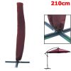 Parasol Cover for Garden Patio Sun Umbrella Cover - Strong and Durable Weather Protective Bag Wine 210cm